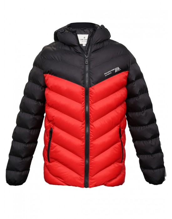 Boys Jacket Red Sporty Quilted